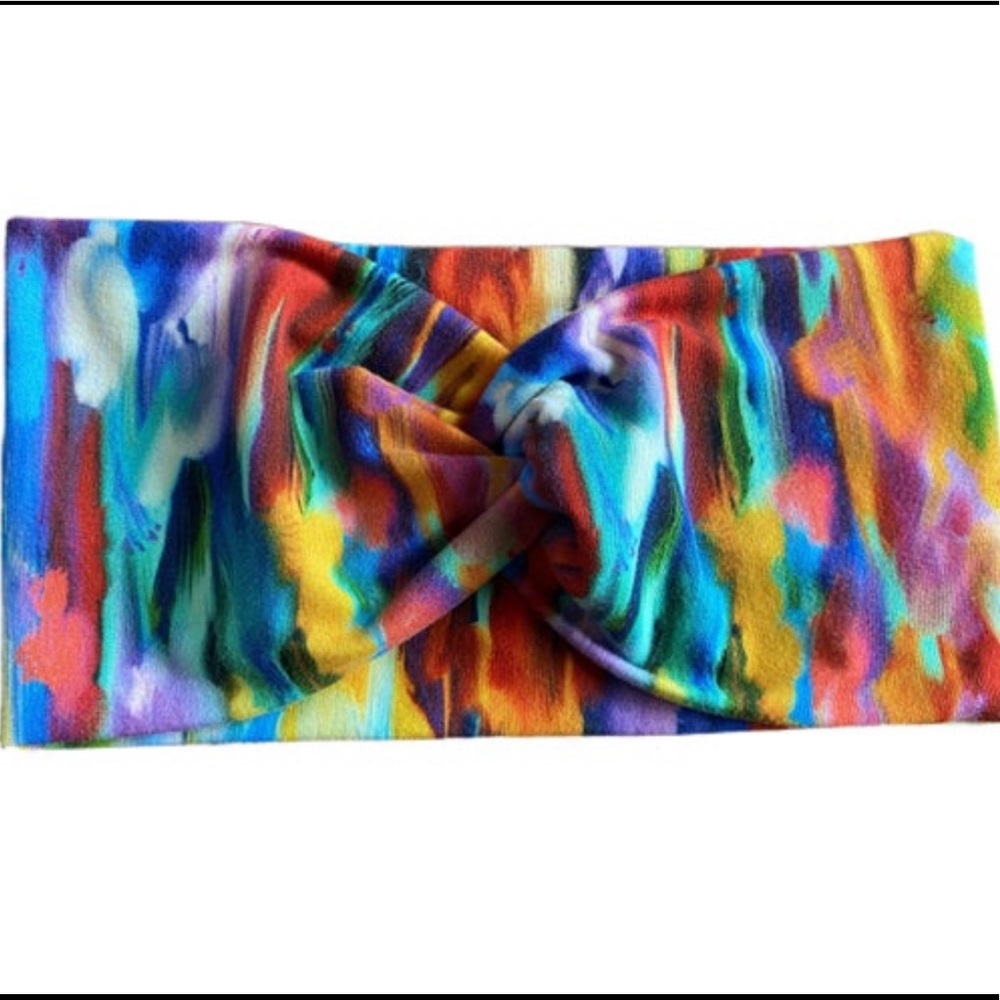 Water Color Faux Knotted Turban Headband